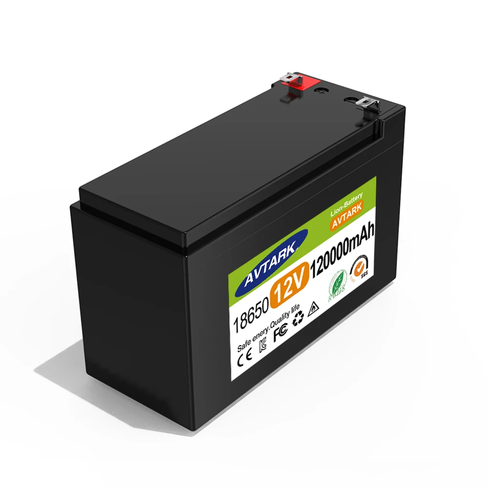 12v 18650 Li-ion rechargeable battery pack DC 12.6V 120Ah battery with EU plug + 12.6v 3a charger + cr123a DC bus head cable