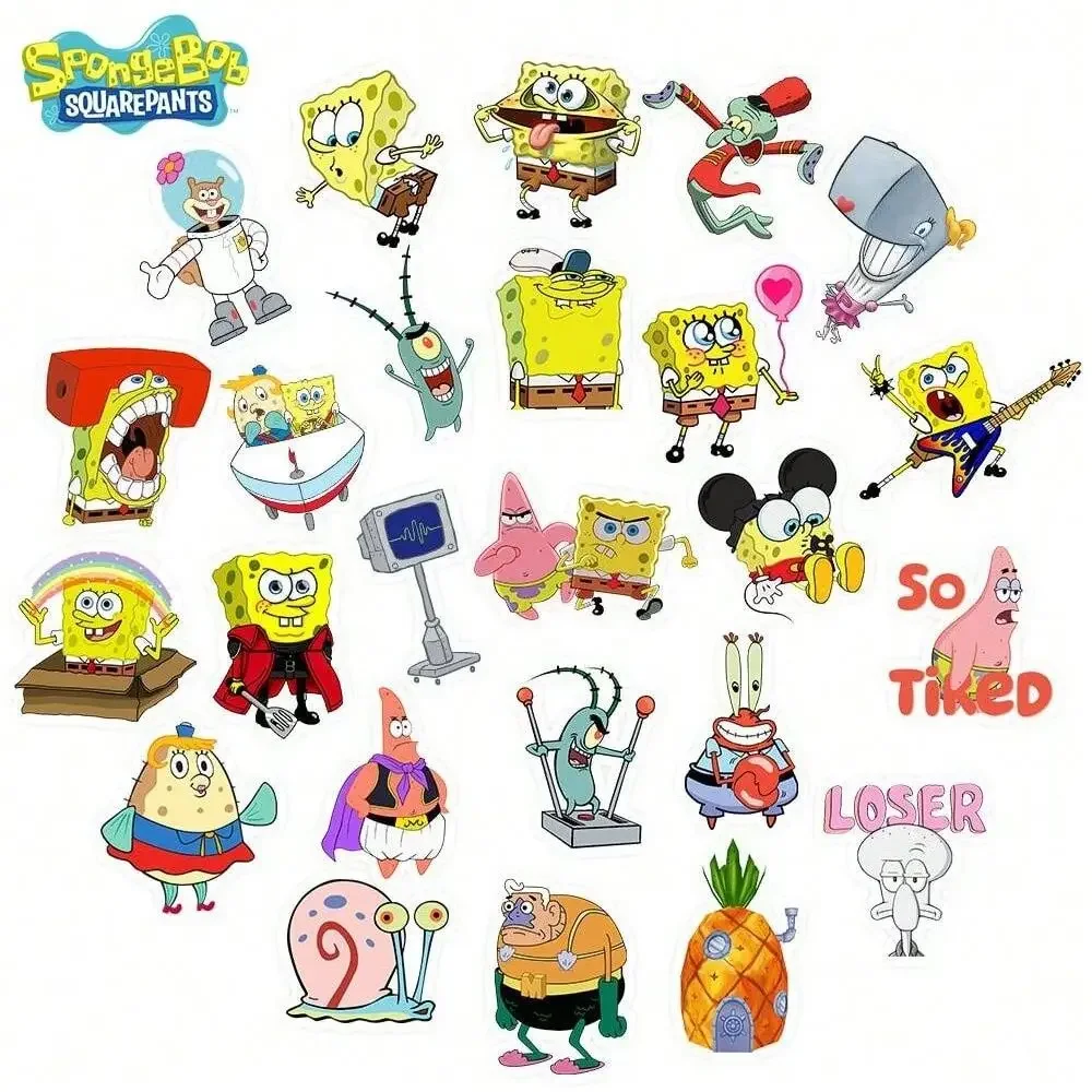 50 Stück SpongeBob Offiziell Lizenzierte Vinyl-Aufkleber Hochwertige Tentakel-Aufkleber für Wasserflaschen Wasserdichte DIY-Aufkleber – Detail 8