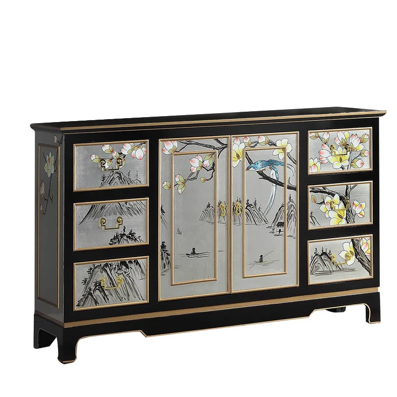 

Entrance cabinet, painted living room partition cabinet, foyer cabinet, American sideboard