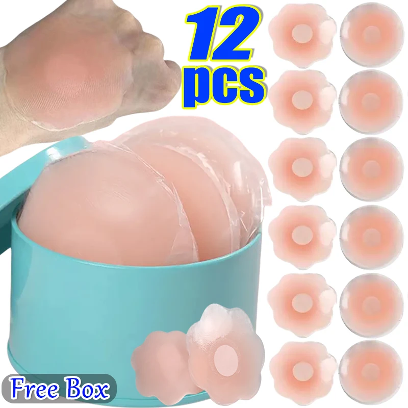 

Invisible Silicone Nipple Covers Reusable Women Breast Petals Lift Bras Pasties Bra Padding Sticker Patch Adhesive Pads Intimate