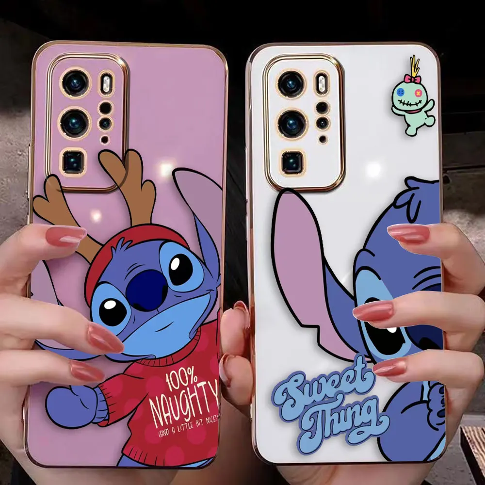 

Cover Smooth E-TPU Phone Case For Huawei NOVA 3 3I 4 5I 5T 7 7I 8I 9 9SE 10 Y70 X7A X9A 20 70 PRO 5G Case Cartoon Cute S-Stitch