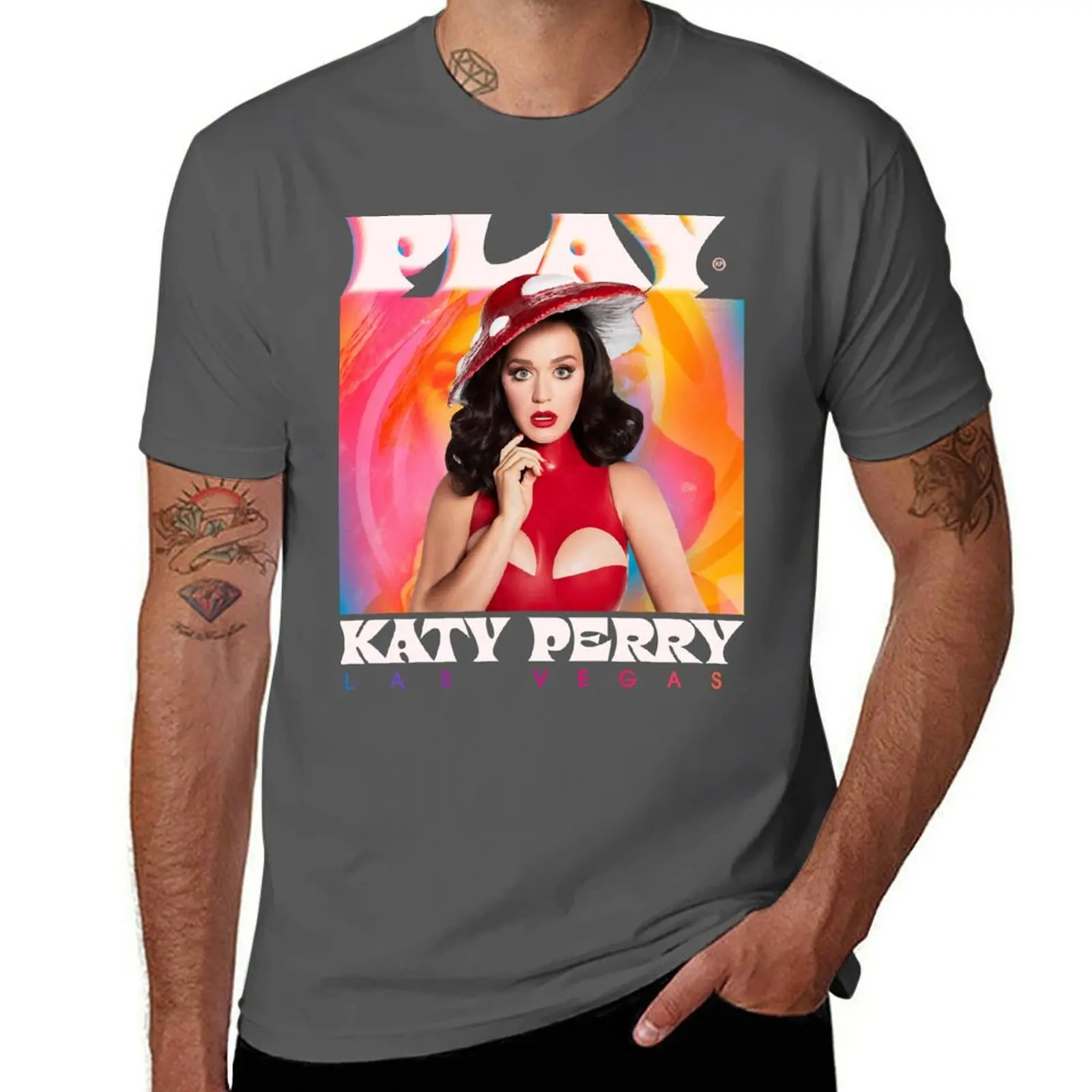 Camiseta Katy Perry Play Admat, camisetas de anime para hombre, camisetas divertidas, Camiseta de algodón para hombre, camiseta de verano