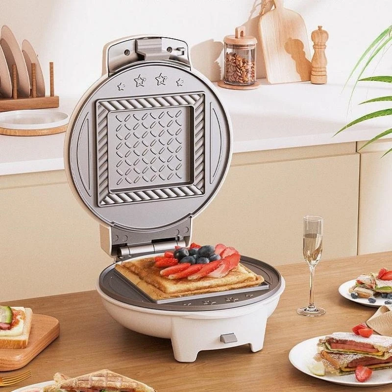 Multi-function Waffle Maker Household Timed Sandwich Breakfast Machine Donut Machine Egg Machine Double Knob Thermostat Timing