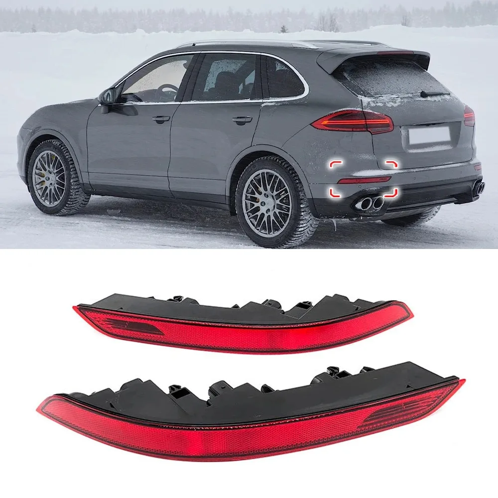 Car Rear Bumper Brake Reflector Light Parking Brake Lamp Taillight For Porsche Cayenne 2015-2017 95863110510 95863110610