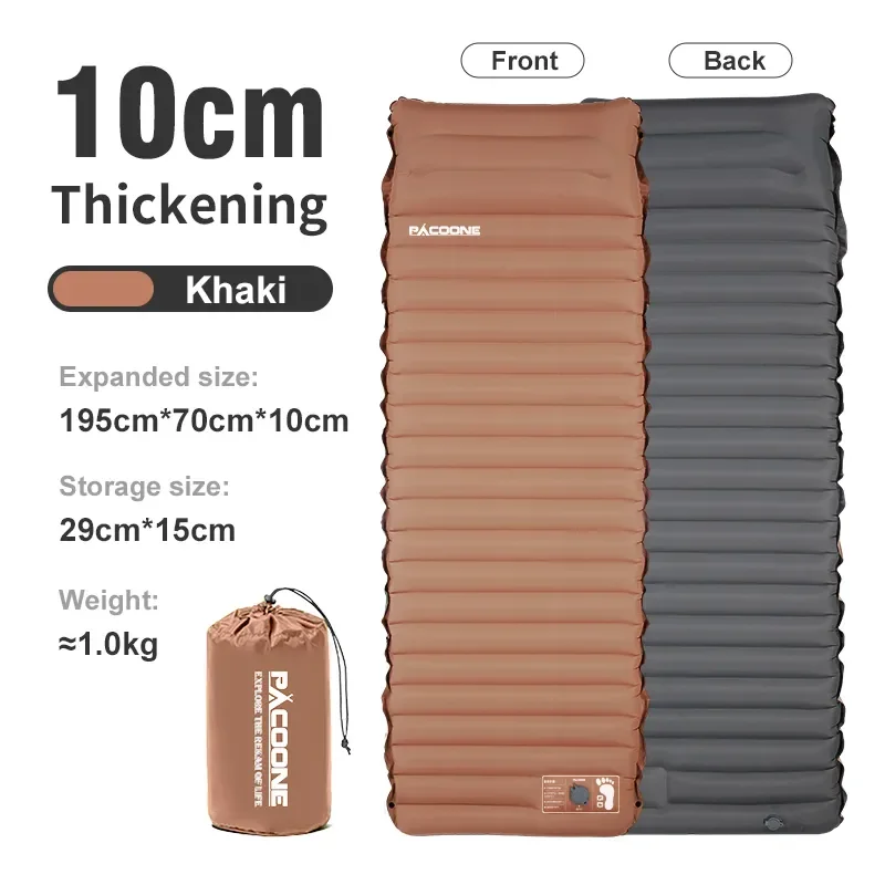 Outdoor Dik Camping Matras Ultralight Zelfopblazende Luchtmatras Ingebouwde Inflator Pomp Voor Reizen Wandelen Vissen