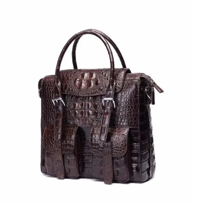 fanzunxing crocodile skin men handbag  crocodile leather business crossbody single-shoulder  men briefcase