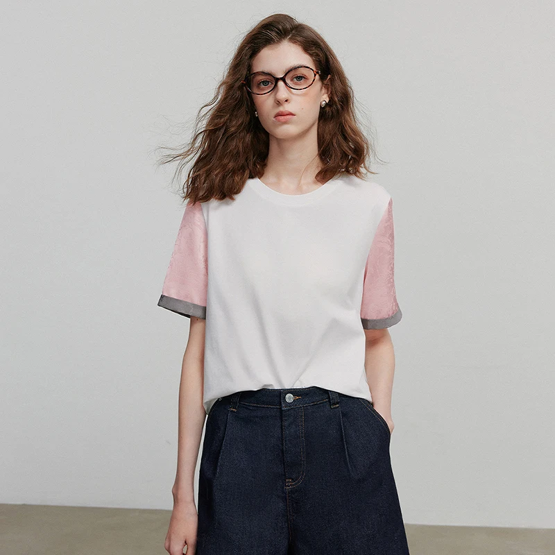 TOYOUTH Women Short Sleeve T shirt 2025 Summer New Casual Tops 8521048 image 2