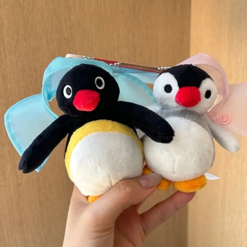 Oryginalny breloczek z serii Pingu Mini Pair Plush, uroczy pingwin, zawieszka, lalka ryba, zabawka, prezent urodzinowy dla przyjaciela lub ukochanej osoby.