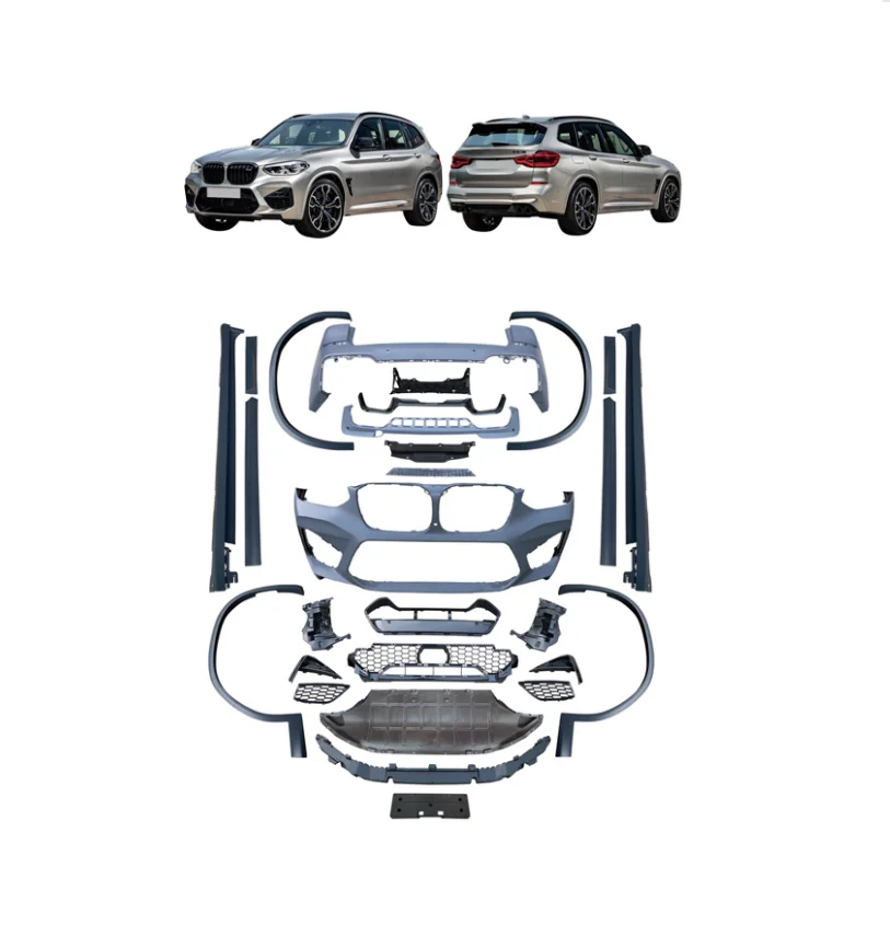 

Передний бампер, задний бампер, боковые юбки X3M F97, стильный комплект для BMW X3 G01 Upgrade X3M G01, комплект для тела BMW X3