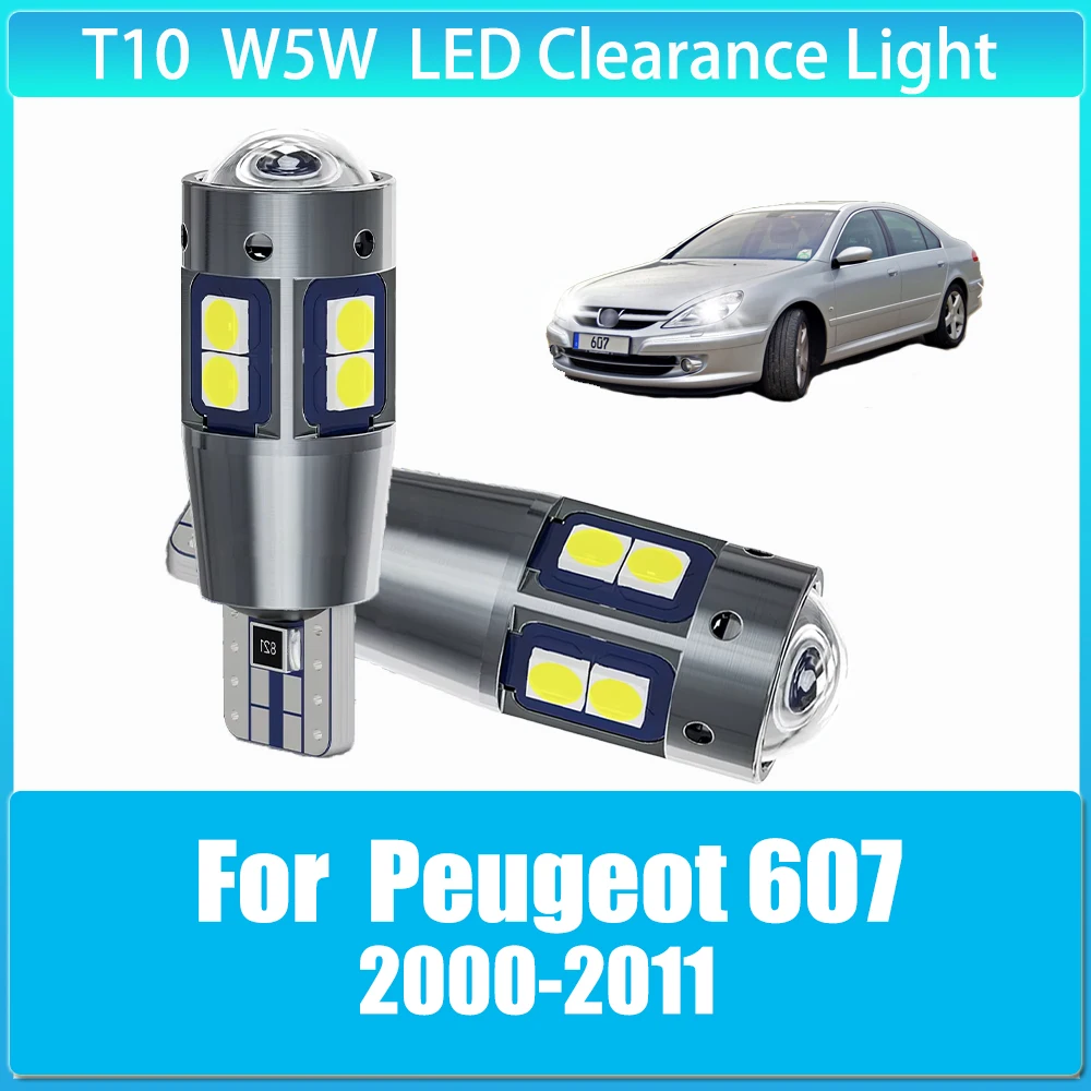 

2pcs LED Clearance Light Parking Bulb Lamp W5W T10 194 5W5 Canbus for Peugeot 607 2000-2004 2005 2006 2007 2008 2009 2010 2011