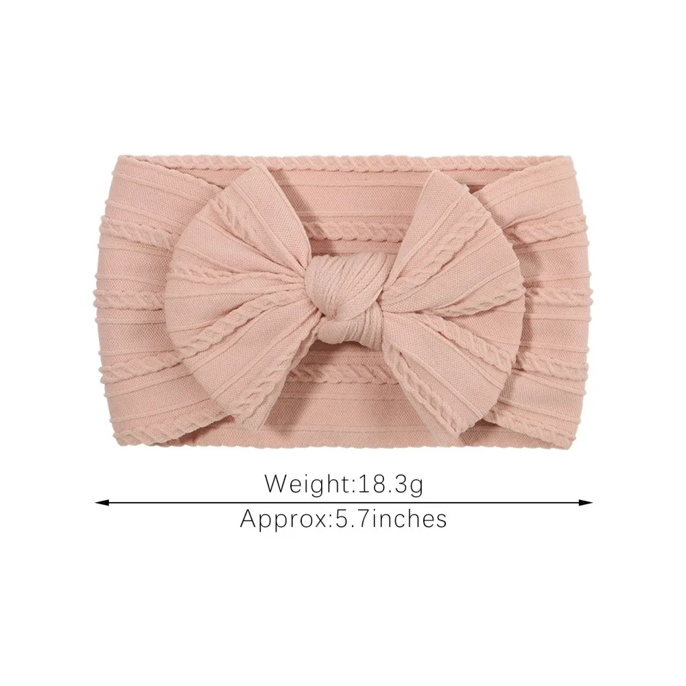 Baby Girls Headband Bow Tie Hair Band Kids Twist Pattern Head Wrap Turban Infant Hair Accessories Newborn Photo Props Scarf