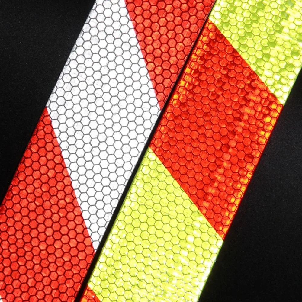 1 Roll Self-Adhesive Reflective Tape High Visibility Safety Warning Strip for Car Bike Helmet Bag & Clothing Use