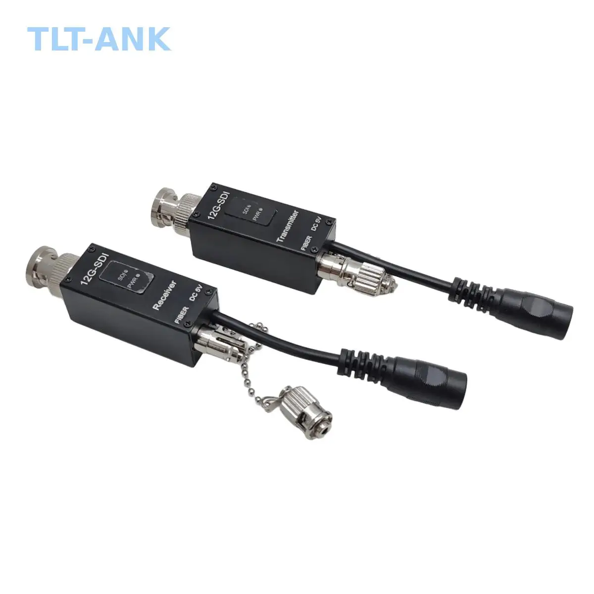 Mini 12G SDI to Fiber Optic Converter 4K TX RX Kit ST Connector, 20KM Single Mode Fiber Extender for Live Broadcast