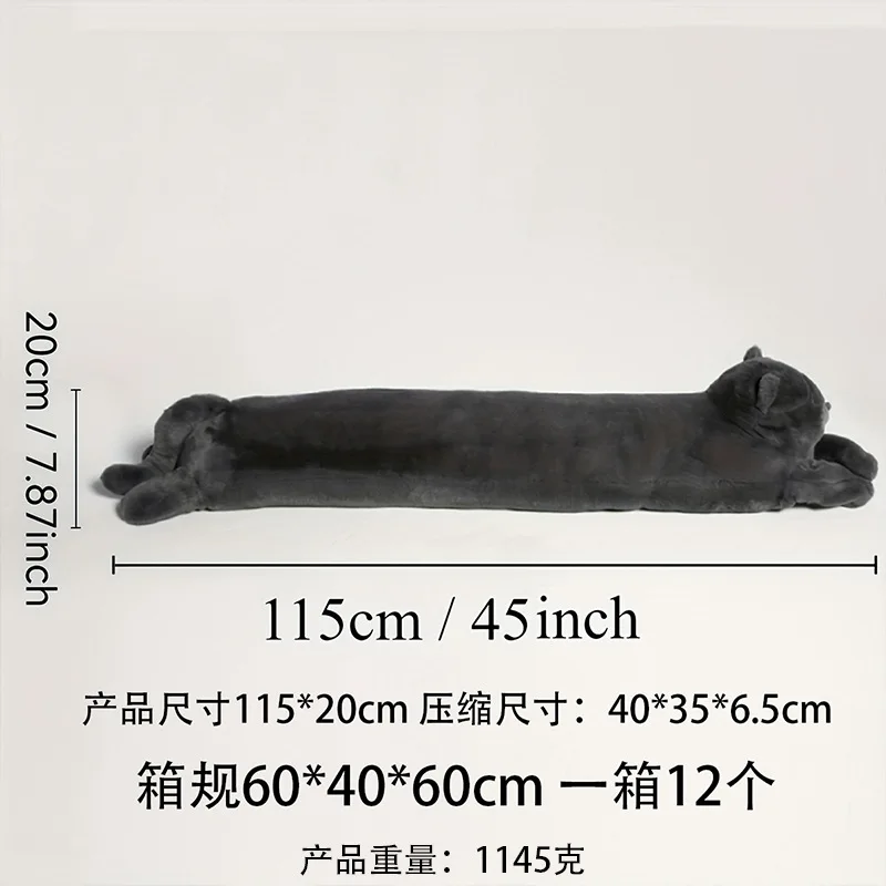

Long cylindrical animal pillow plush cartoon simulation blue cat leg clamp pillow large doll side sleeping pillow waist pad