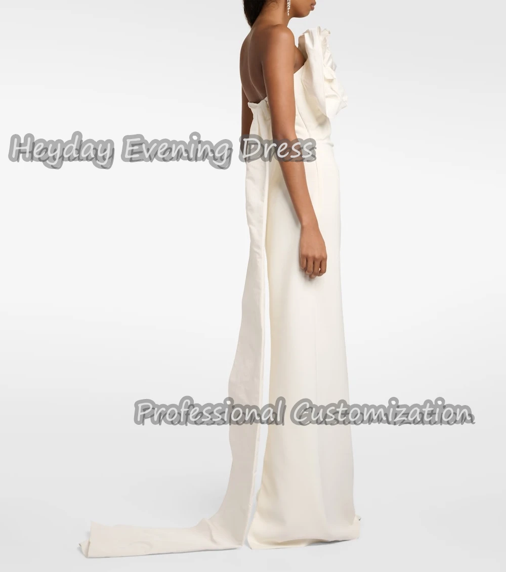 Heyday Strapless Saudi Arabia Sleeveless Straight Prom Gown Crepe Floor Length Sexy Elegant Evening Party Dress For Women 2024