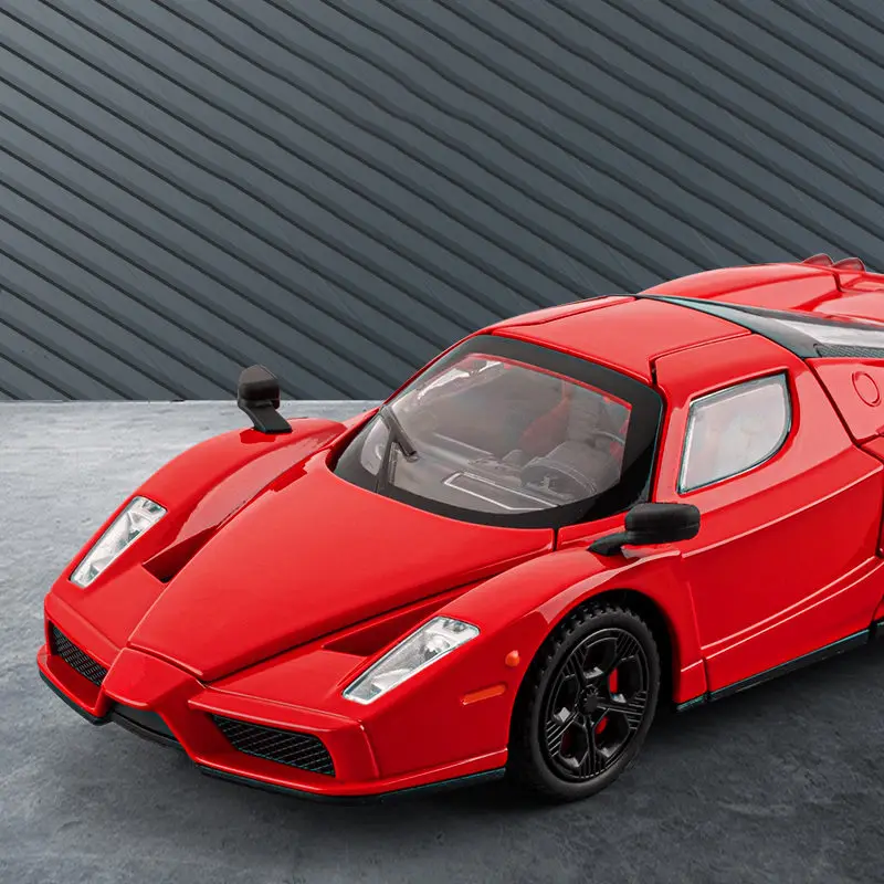 1:32 ENZO Alloy Sports Car Model Diecast Metal Racing Vehicles Car Model Simulation Sound and Light Collection Children Toy Gift view 2