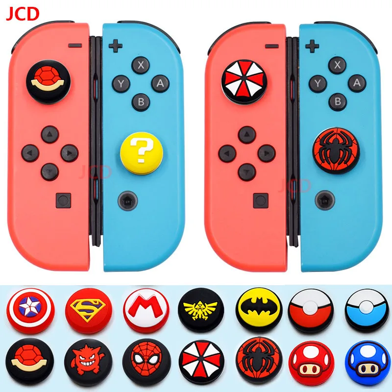 4PCS Silicone Rubber Thumb Grip Caps for Nintendo Switch Lite OLED Joy-Con Controller Joystick Cap Enhancer