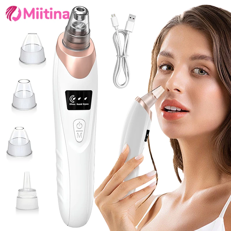 Blackhead Remover Pore Vacuum Face Cleaner Electric USB Recharge Pore Cleaner Spot Acne Pimple Black Head Deep Skin Care Beauty