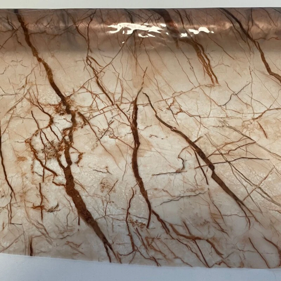 Luxury Brown Marble PVA Hydro Dip Film 0.5x2m, Hydrographic Water Transfer Printing Film for Car Interior Color Change 151