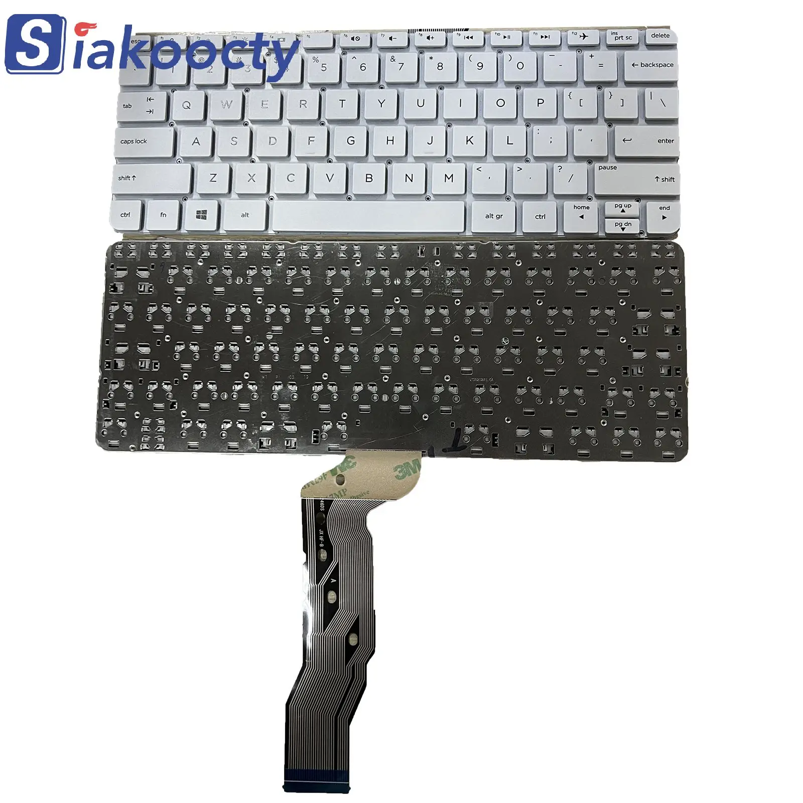 

Клавиатура для HP Pavilion 11-n 11-n000 11-n100 x360 PK131501A00 755896-001, белая, без рамки