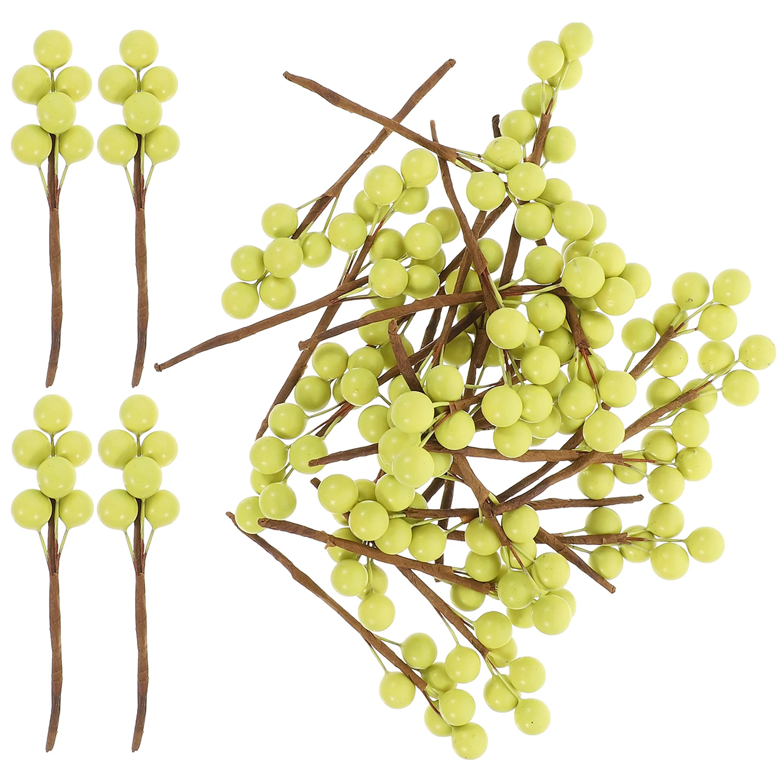 

30 Pcs Simulation Berries Decoration Fake Berry Stem Xmas Trees Artificial Fruit Branches Winter Decorate