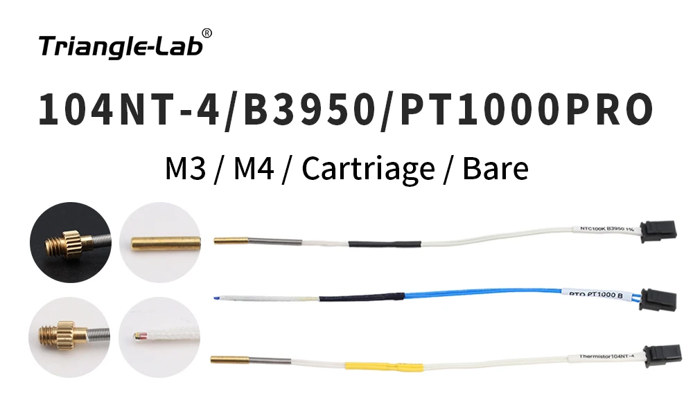 Trianglelab ® NTC 100K Ohm B3950 Thermistor-Kartuschensensor für Hohe Temperaturen bis 280°C ℃ für V6 PT100 V6 Heizblock 3D-Drucker – Detail 26