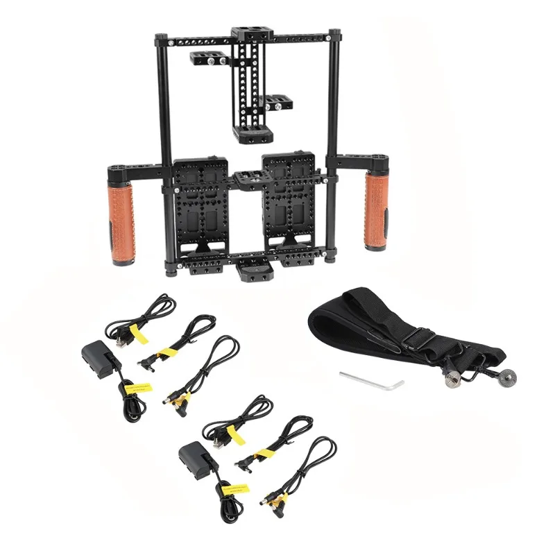 2-in-1 regisseurmonitor konijnenkooi met dubbele stroomverdeler geschikt voor 5 inch 7 inch monitor 2428