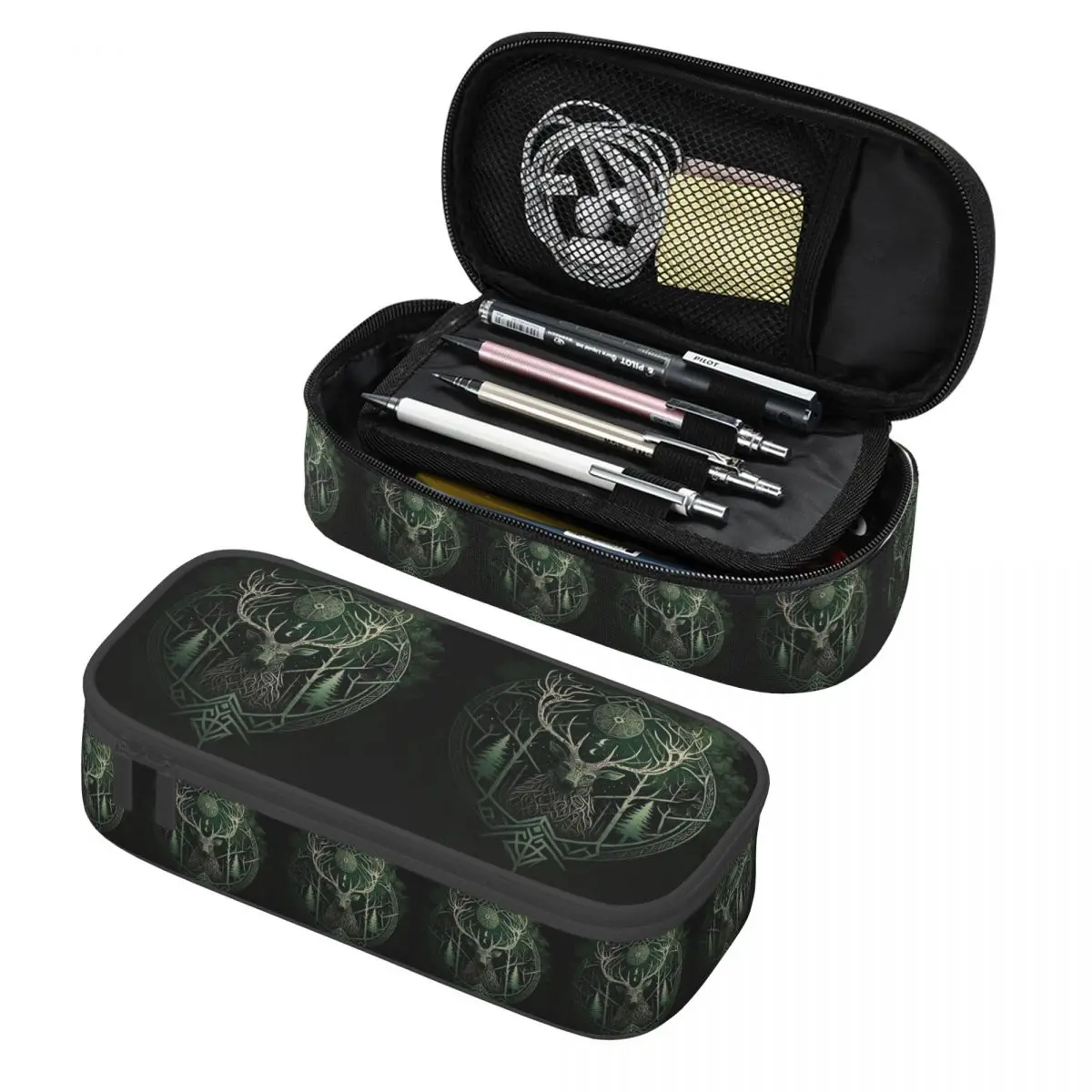 

Пенал-косметичка для карандашей и ручек с рисунком «Дерево и жизнь» в скандинавском стиле и с изображением оленя, большая сумка для хранения канцелярских принадлежностей для детей