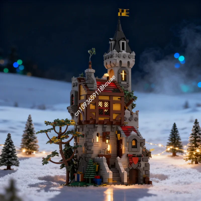 2920 Teile MOC Krähenherren-Schloss Modellbausatz Konstruktion Weihnachtsgeschenke Kreatives Spielzeug-Bausteine Kinder Geburtstagsgeschenk