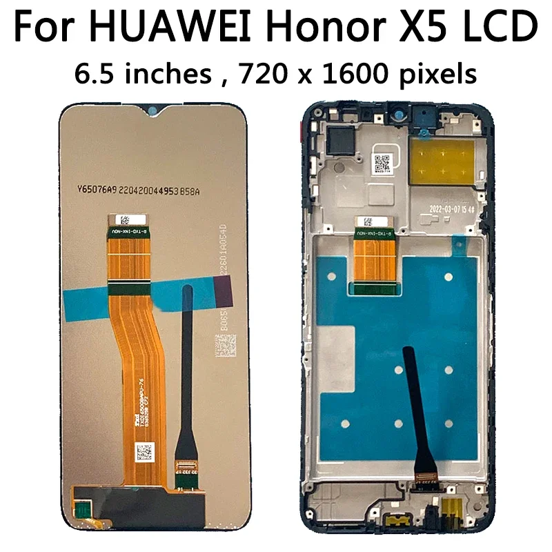 IPS LCD For Honor X5 X6 X7 X8 X9 LCD Display Screen Touch Panel Digitizer Replacement For Honor X8 4G LCD X9 5G Display Frame