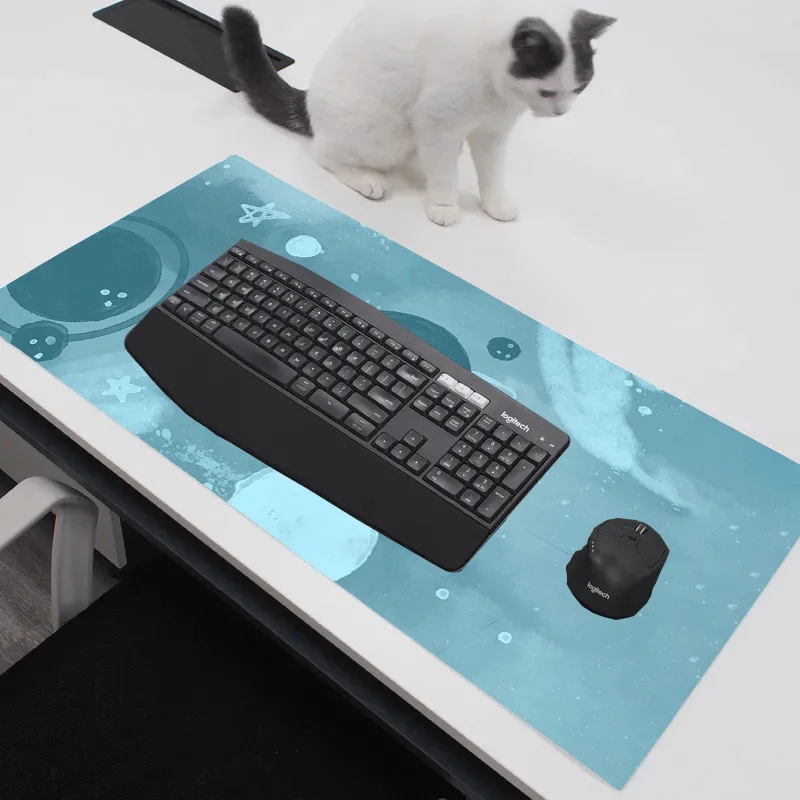 Planet Suits Mouse Pad Gamer Desktops Mats Xxl Computer Decoration Long Desk Mousepads Customized Office Anti-slip Table Mat