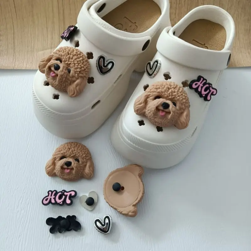 

Прекрасные украшения для обуви DIY Heart Teddy Series, забавные аксессуары для обуви, милые дизайнерские подвески, популярные детские подарки для мальчиков и девочек