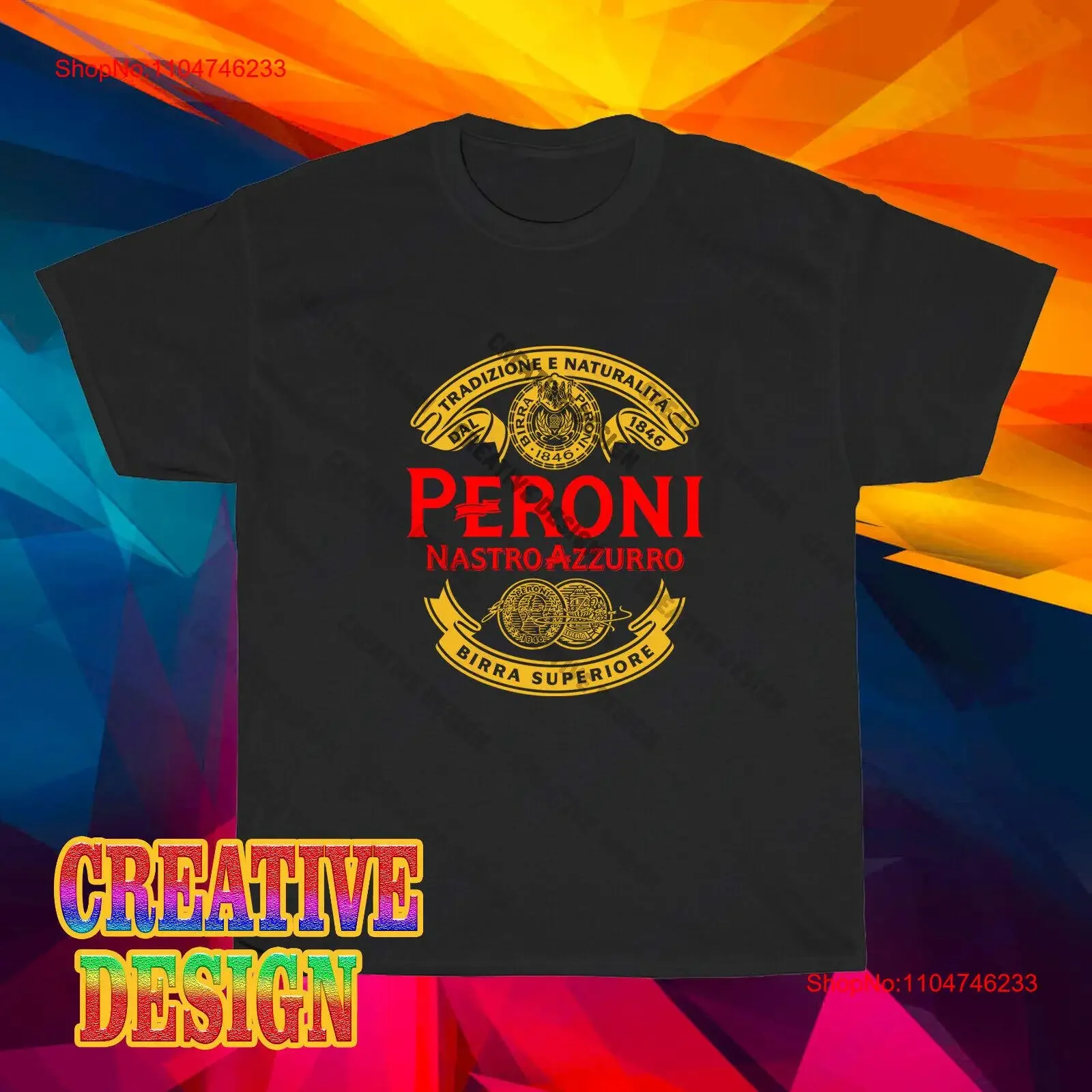 

Peroni Nastro Azzurro Logo Men's T Shirt Funny Size S to 5XL vintage Washed graphic Comfortable Stretched fashion