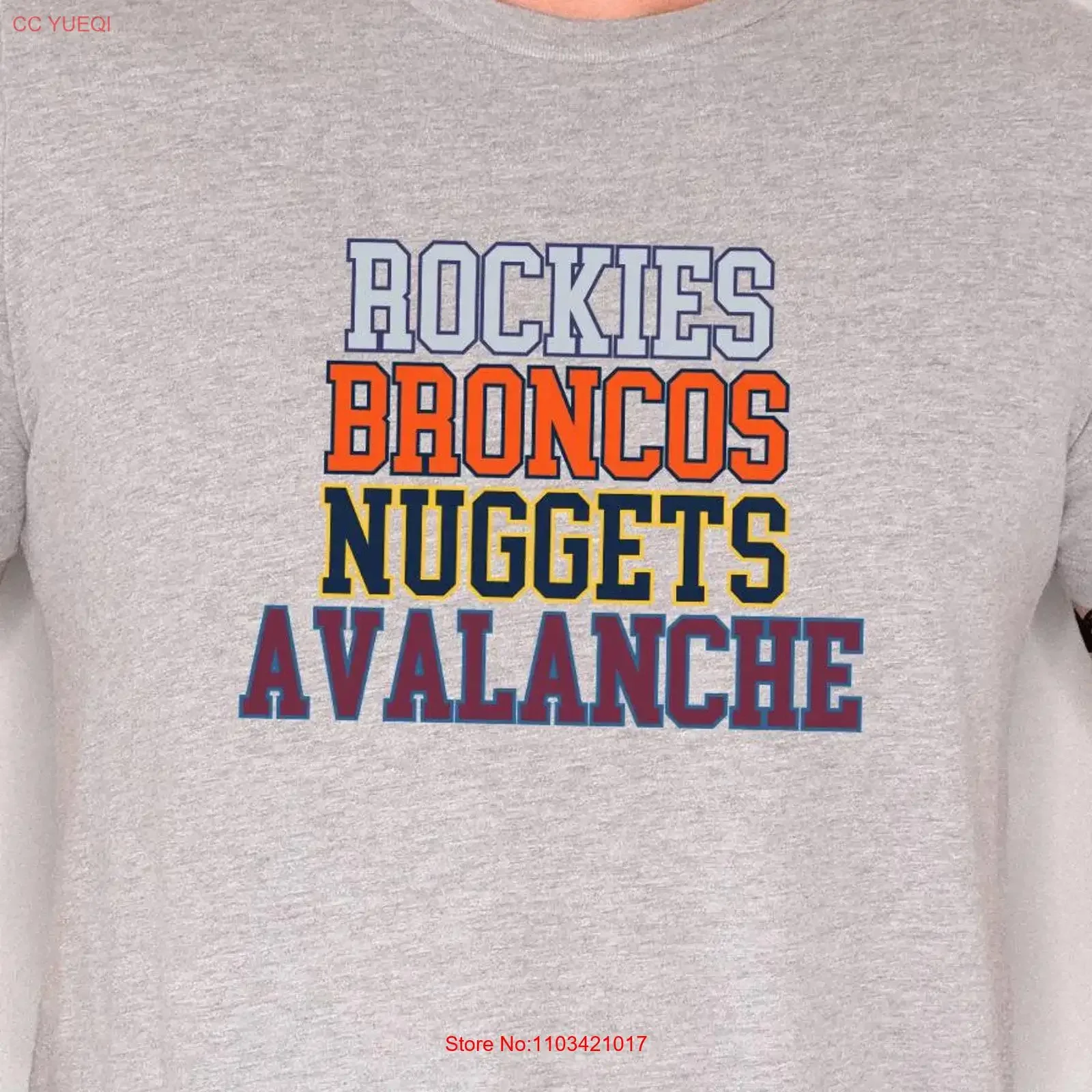 Denver 4 equipe esportiva t camisa rokies broncos nuggets avalanche único personalizável fã ou doce vintage lavado homme casual