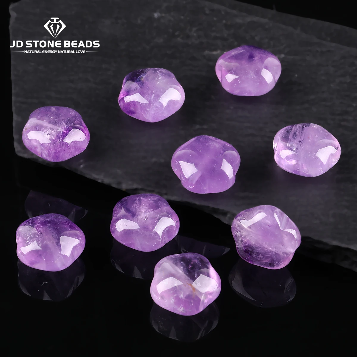 

1 Pc Natural Amethyst Stone Carved Star Shape Bead With Hole Cute Pendant for Jewelry Making Diy Necklace Braceelt Accessory