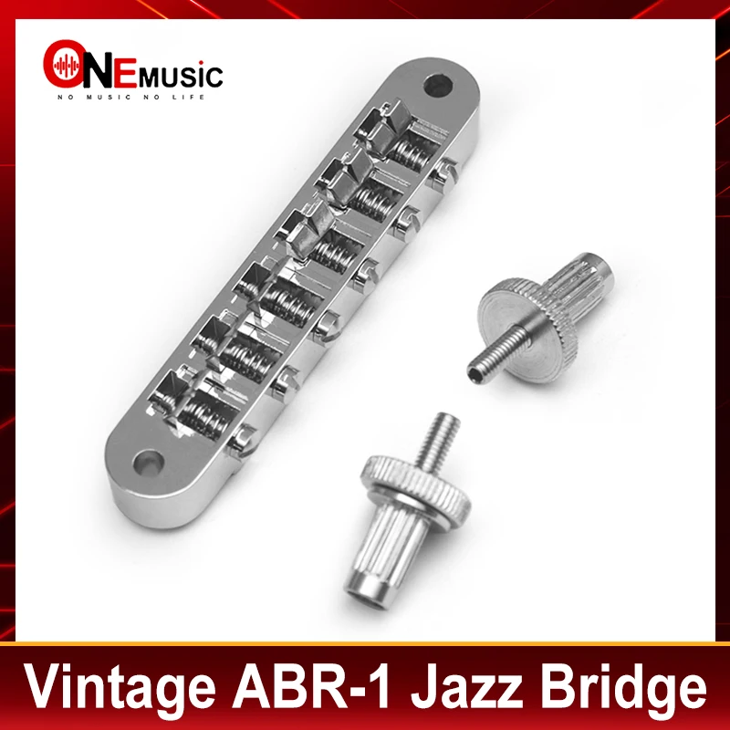 Chrome Adjustable Vintage ABR-1 Jazz Bridge For Electric Guitar