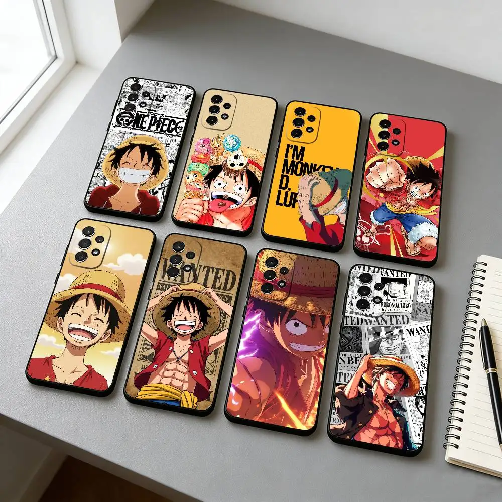 O-One Piece M-Monkey D. Luffy Phone Case For Samsung S25,S24,S21,S22,S23,S30,Ultra,S20,Plus,Fe,Soft Silicone Black Cover
