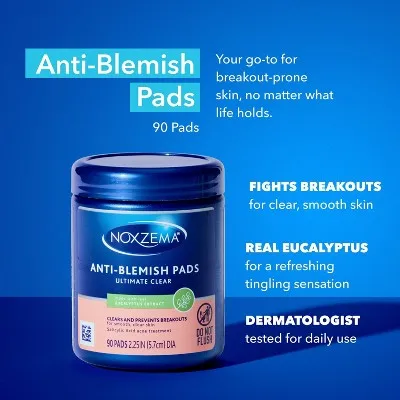 Ultimate Clear Anti Blemish Pads - Eucalyptus - 90ct for Daily Skin Care and Blemish Care view 3