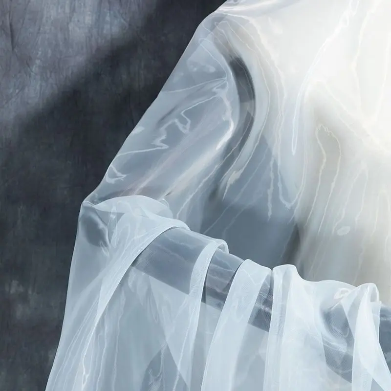 Water Light Yarn Liquid Organza Fabric Glossy By The Meter for Wedding Dresses Clothing Hanfu Sewing Thin Soft Designer Textile
