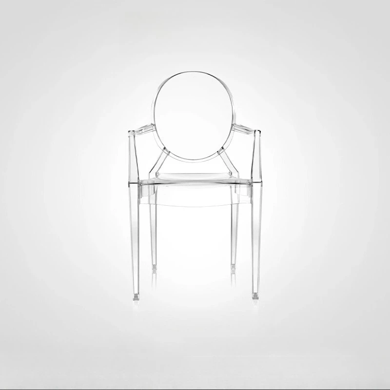 

Italian minimalist imported creative dining chair transparent armchair classic