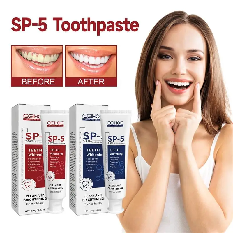 

SP-5 Probiotic Toothpaste Whiten Teeth Clean Mouth Remove Stains Fresh Breath Soft Foam Jasmine Whitening Mint Fresh Brightening