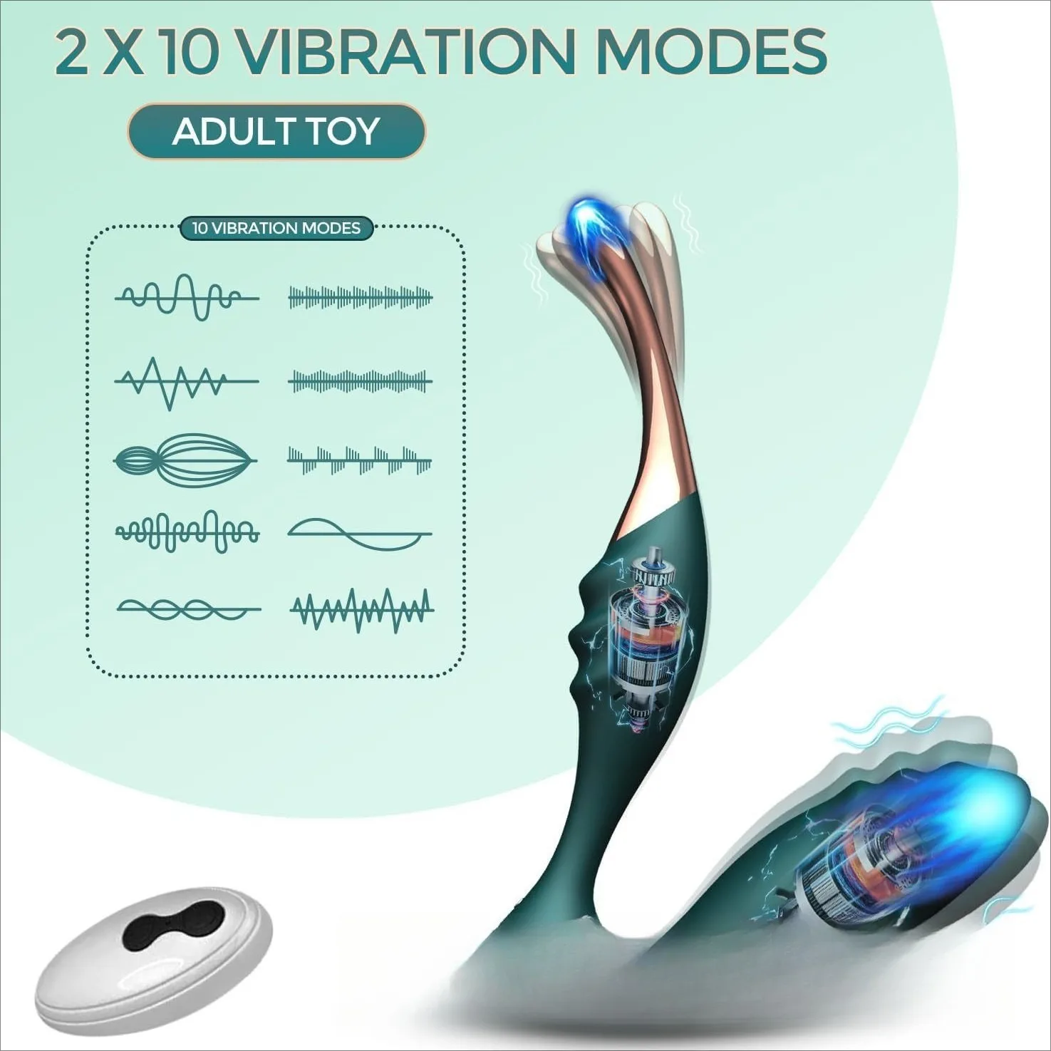 Clitoral Stimulator with Honey Bean Massage Head, Multiple Vibration Modes Personal Massager Adult Intimate Sex Toy view 4