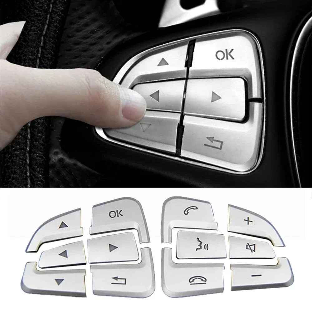 

Car Steering Wheel Switch Audio Control Button Cover Trim for Mercedes Benz GLC A B C M G SL GL GLA CLA GLK SLK CLS
