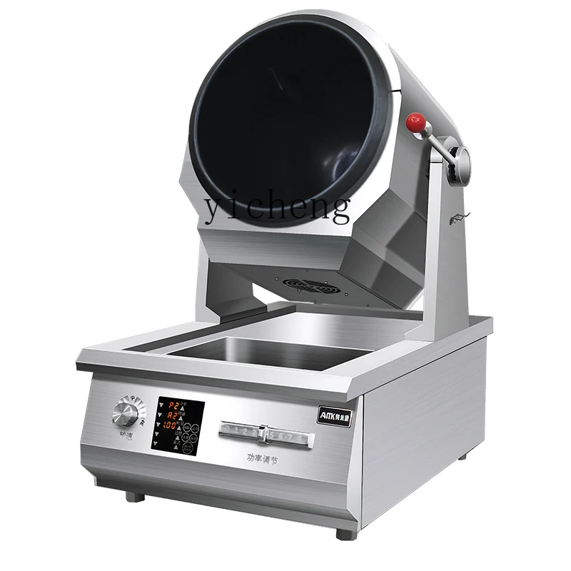 XL آلة الطبخ الأوتوماتيكية التجارية ذكي كبير روبوت الطبخ الأسطوانة الغاز مطعم الوجبات السريعة