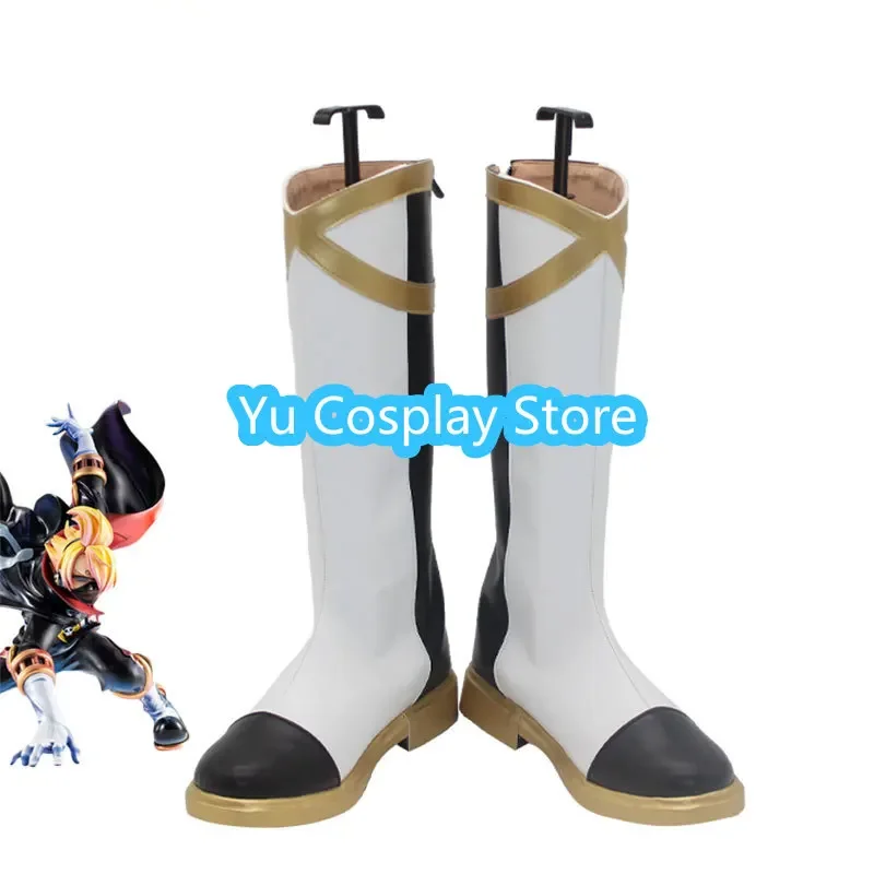 Germa 66 Sanji Cosplay Shoes Halloween Carnival Boots Cosplay Prop Anime PU Leather Shoes Custom Made