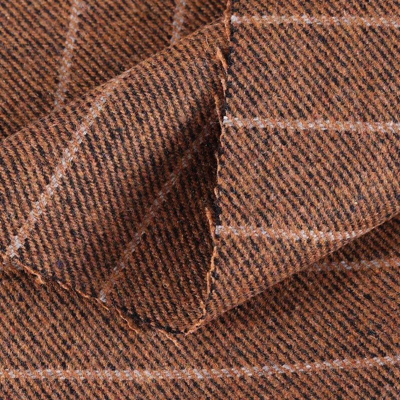 A new type of suit fabric woven vertical striped woolen coat