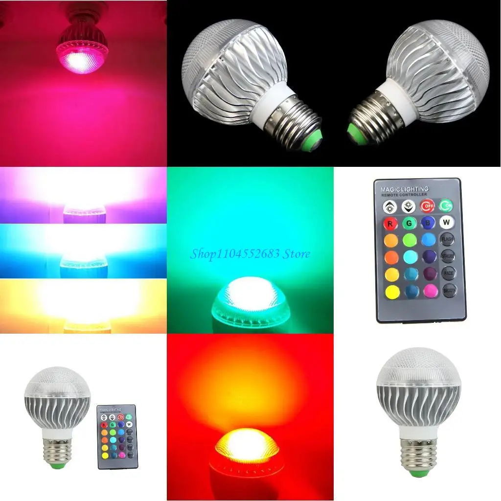 

Y6GD E27 LED RGB Lamp Bulb AC 85-265V Bombillas LED 15W Remote Control Led Bulb for Smart Led RGBW Lamp Home Decor