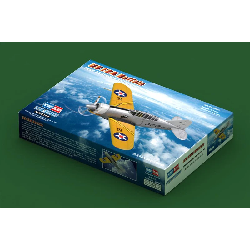 Hobbyboss 80290 1/72 ScaleI US F2A Buffalo Fighter Airplane Model Collectible Toy Plastic Assembly Building Model Kit