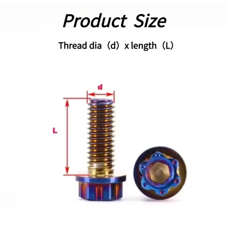 2-5PCS 304 Stainless Steel Internal and External Hexagonal Flange Screw M6 M8 M10 Used for Motorcycle Car Modification