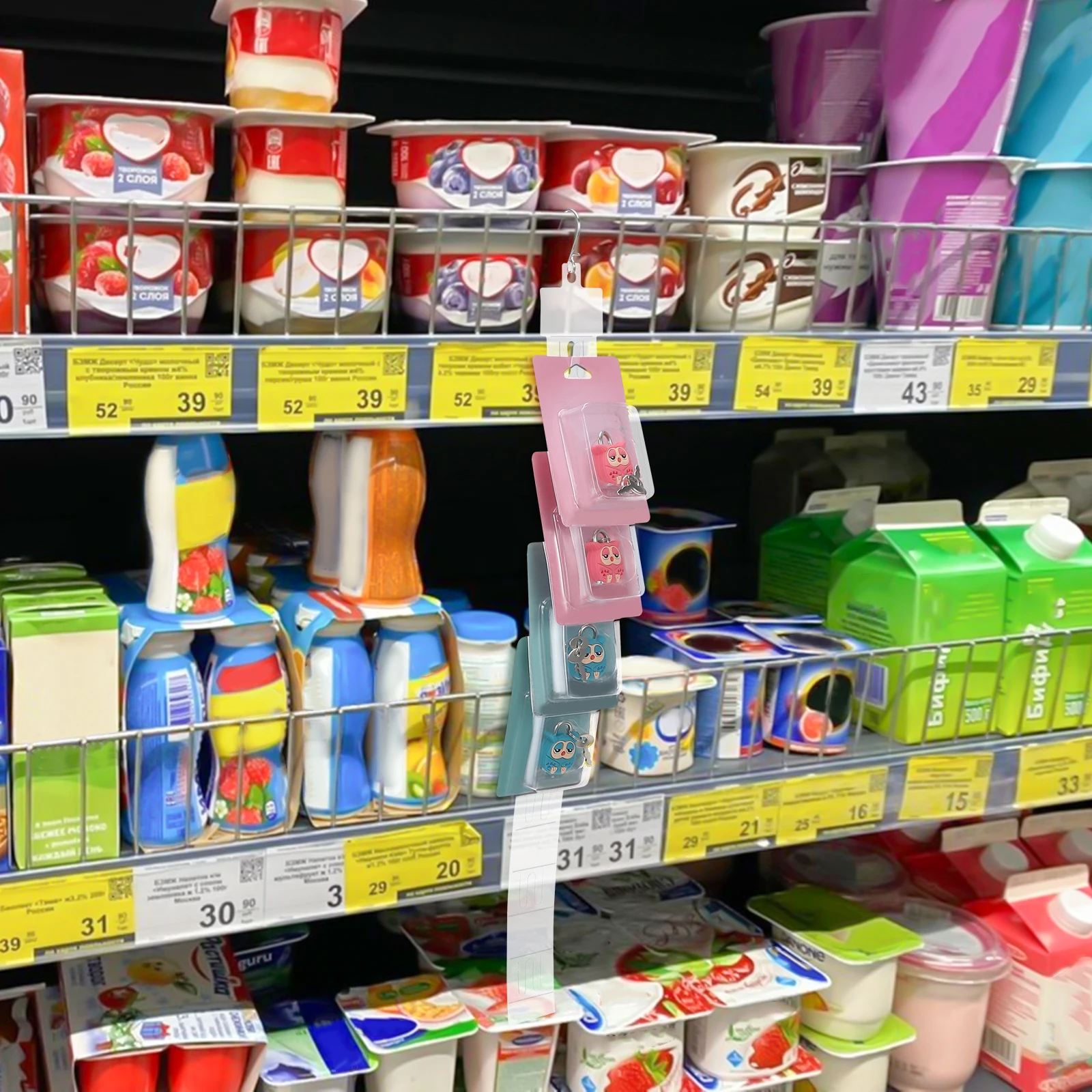 

20pcs Plastic Display Strips Splicing Hanging Bar Combination Heavy Duty Durable Pp Material Easy Install S Hook Included For